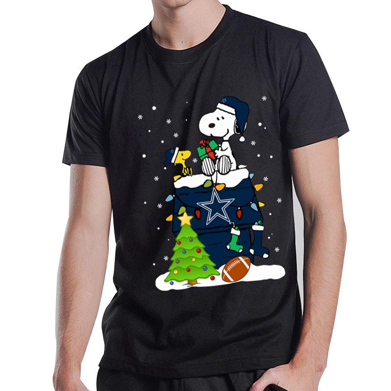 Snoopy Merry Christmas Nfl Cowboys T-Shirt