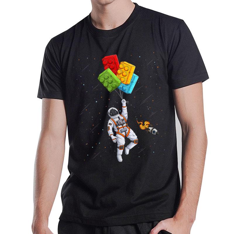 Space Astronaut Master Builder funny Building Blocks Bricks T-Shirt