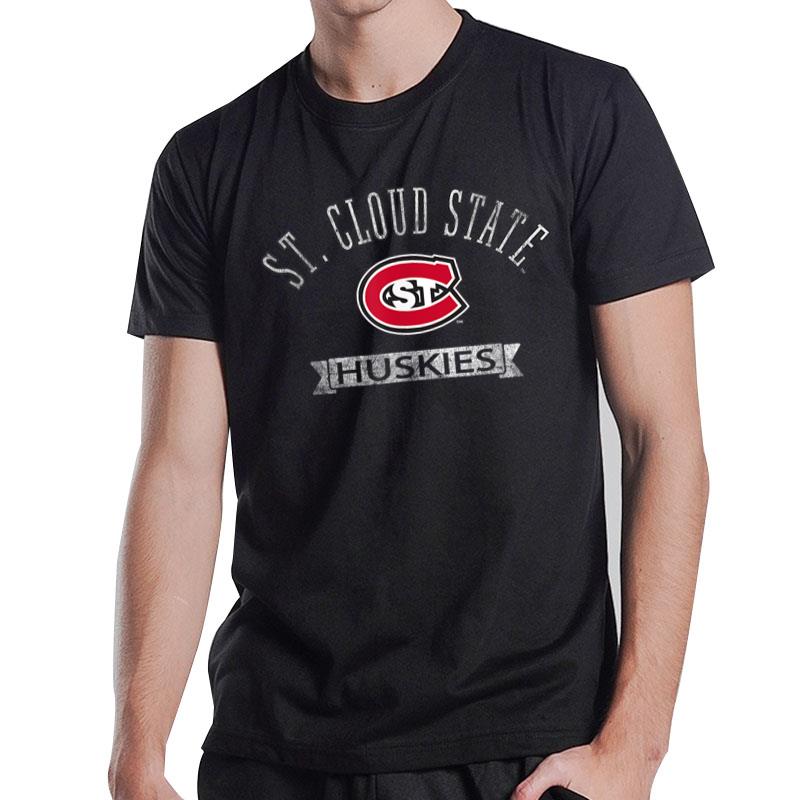 St. Cloud State Huskies Distressed Banner Red T-Shirt