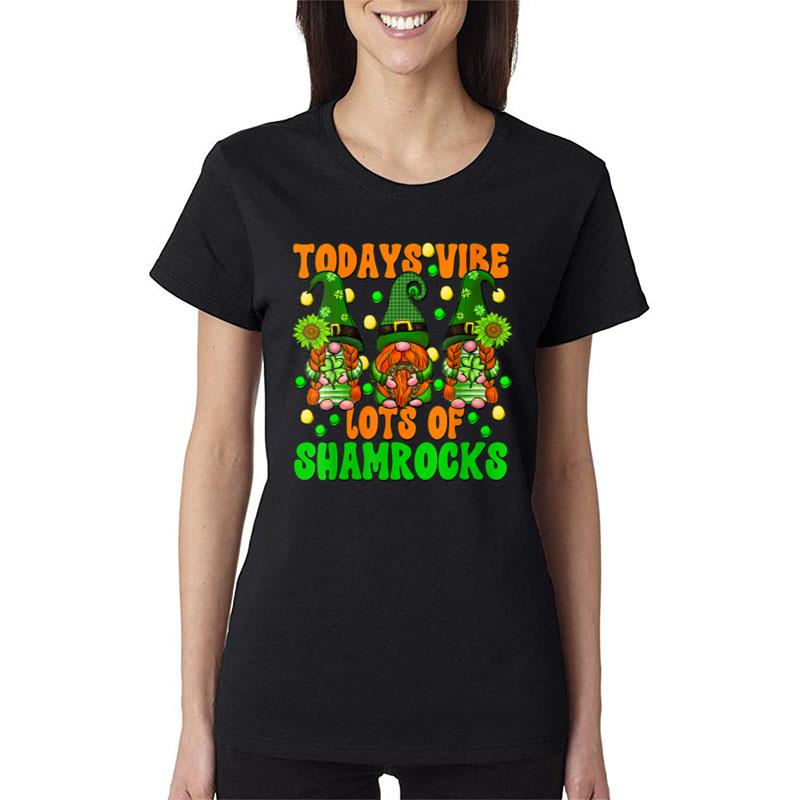 St Patricks Day Gnomes For Shenanigans Squad Cute Shamrock Women T-Shirt