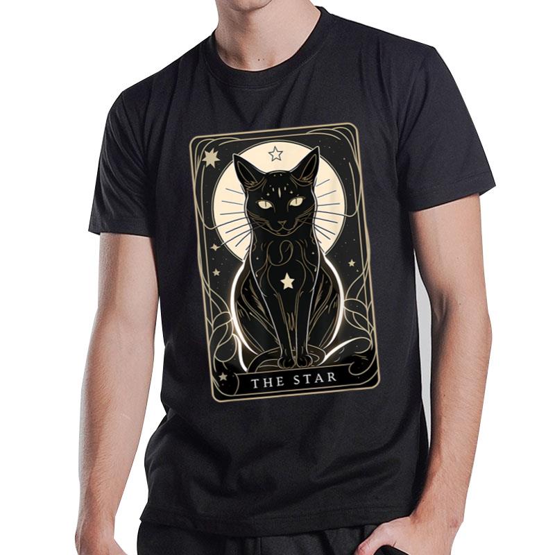 Star Cat Tarot Card Graphic for Tarot Cat Lovers T-Shirt