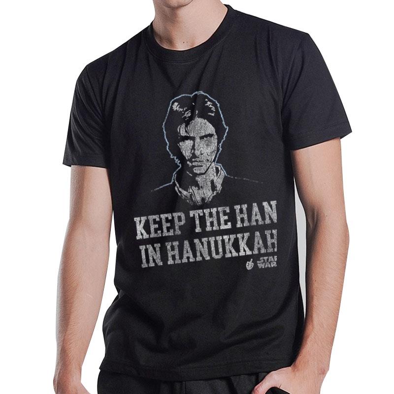 Star Wars Hanukkah Han Solo Distressed Poster T-Shirt