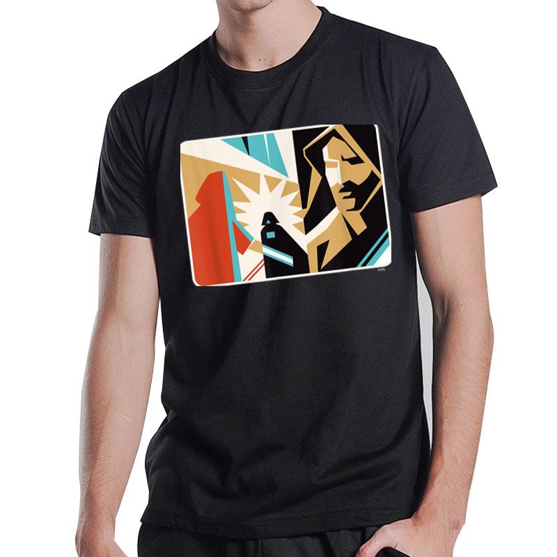 Star Wars Obiwan Kenobi Darth Vader Duel Cutout T-Shirt