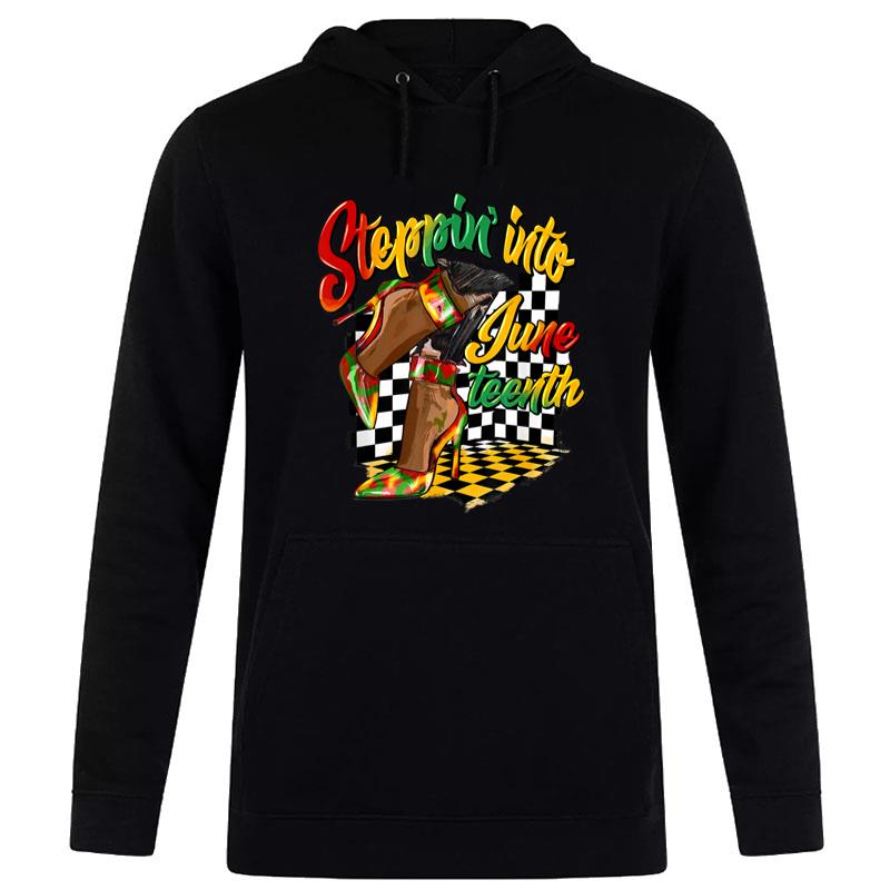 Steppin' Into Juneteenth Heels African American Hoodie