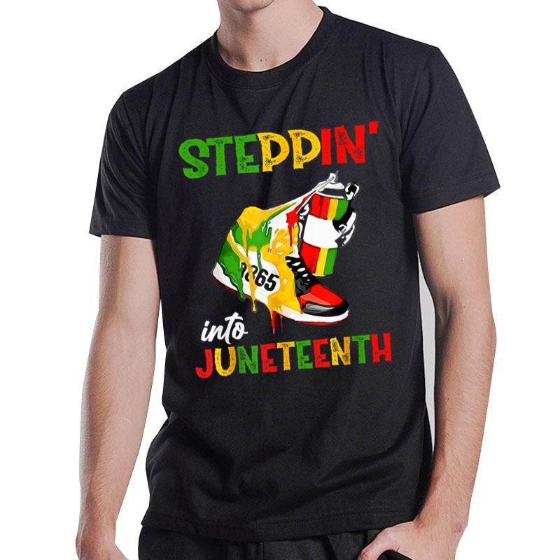 Stepping Into Juneteenth 1865 Pride Black African American T-Shirt