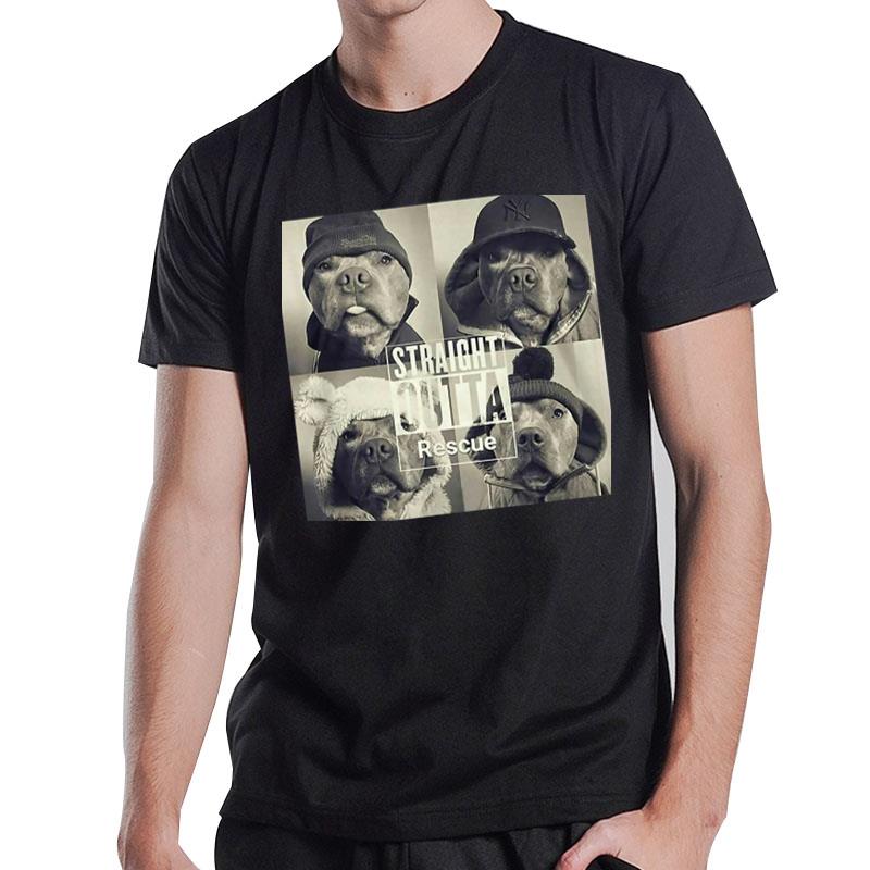 Straight Outta Rescue Pitbull T-Shirt