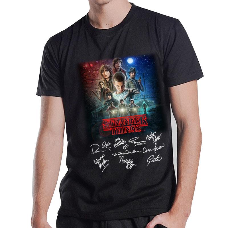 Stranger Things All Character Signature T-Shirt