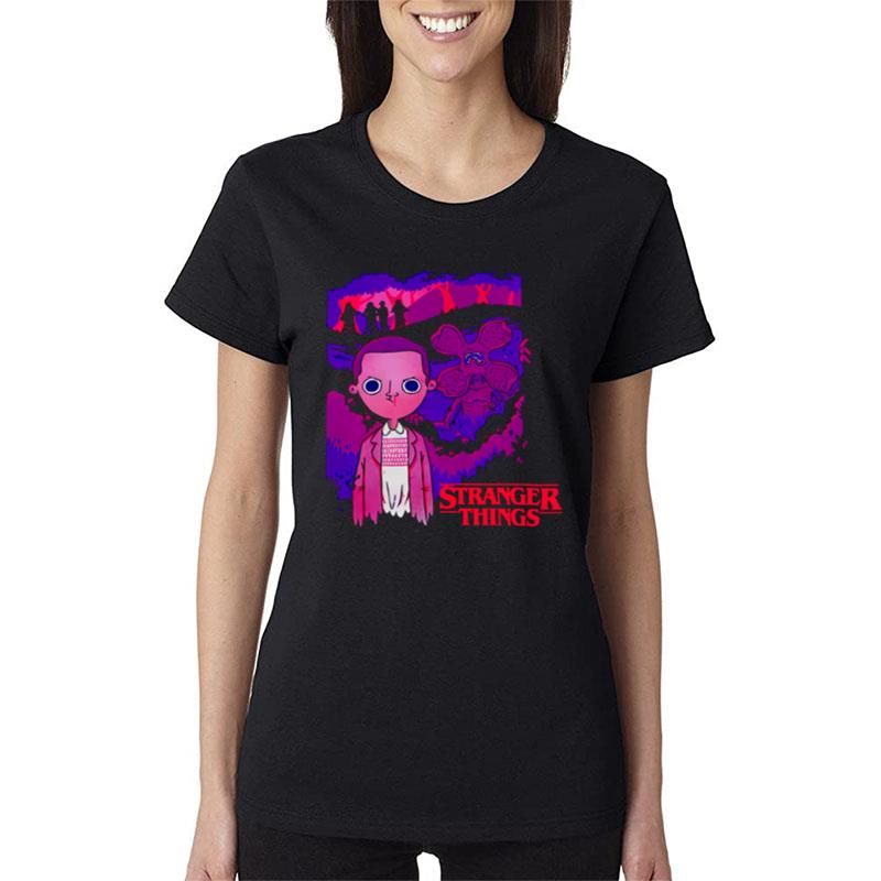 Stranger Things Purple Eleven Women T-Shirt