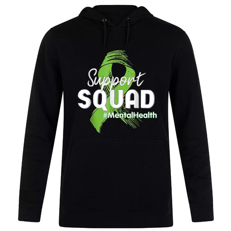 Support Squad Mental Health Awareness Lime Green Ribbon Women T-Shirt