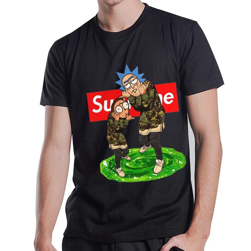 Supreme Bape Rick And Morty T-Shirt