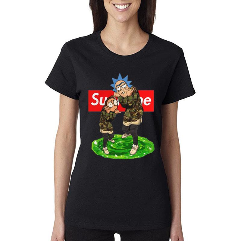 Supreme Bape Rick And Morty Women T-Shirt