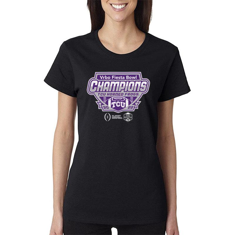 TCU Horned Frogs Football Playoff 2022 Fiesta Bowl Champions Women T-Shirt