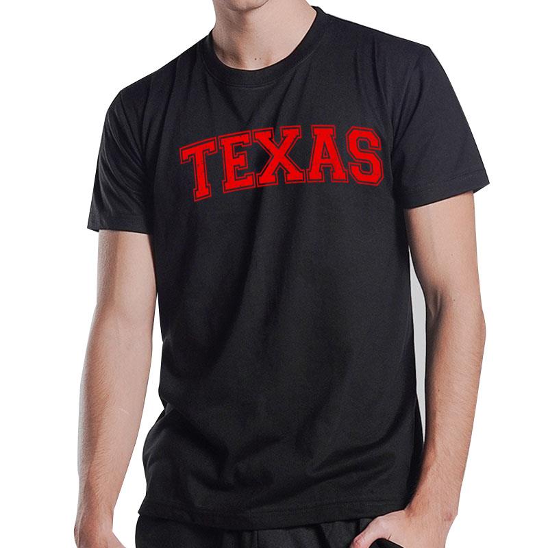 TEXAS VARSITY STYLE TEXT SPORTS ATHLETIC JERSEY STYLE T-Shirt