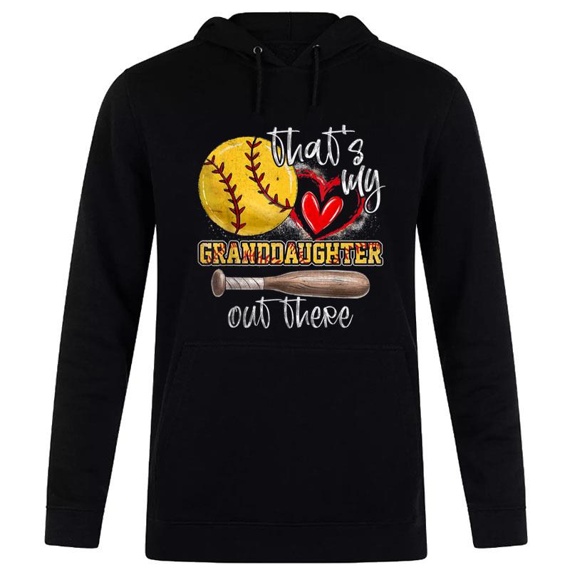 That's My Granddaughter Out There Softball Grandma Grandpa Women T-Shirt