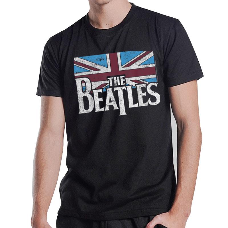 The Beatles British Flag Red White and Blue T-Shirt