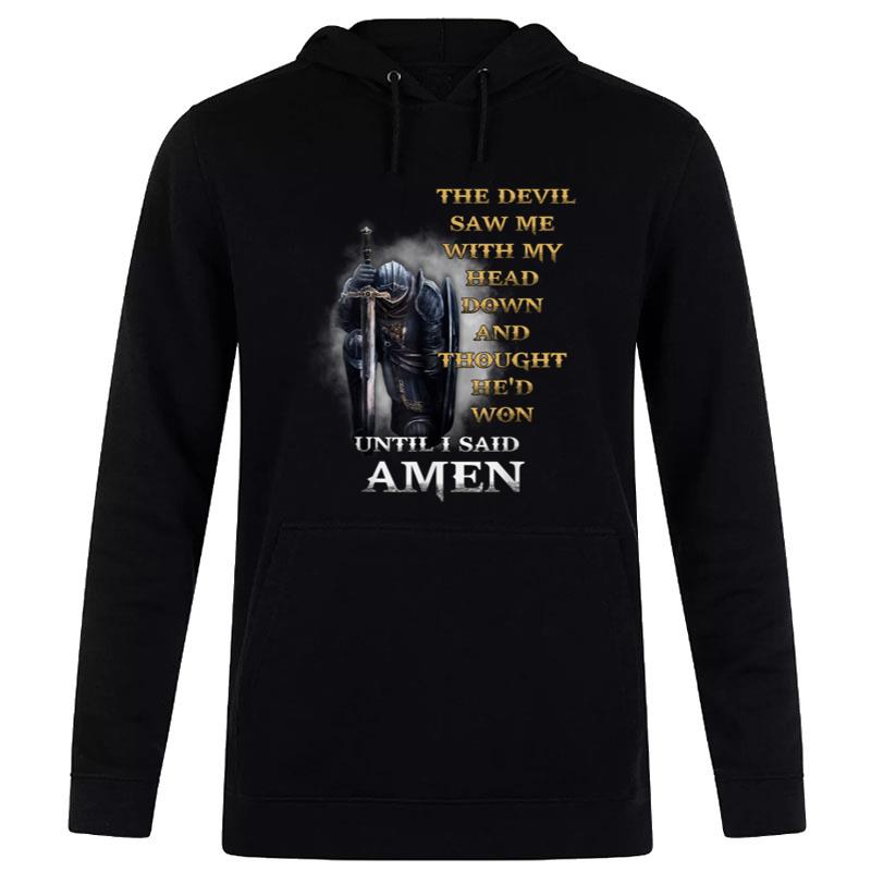 The Devil Saw Me With My Head Down Until I Said Amen Retro Women T-Shirt