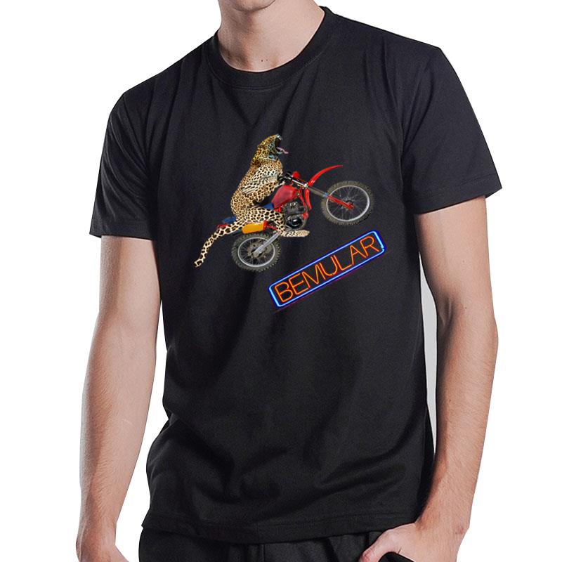 The Jumping Jaguar Cat On Dirt Bike T-Shirt