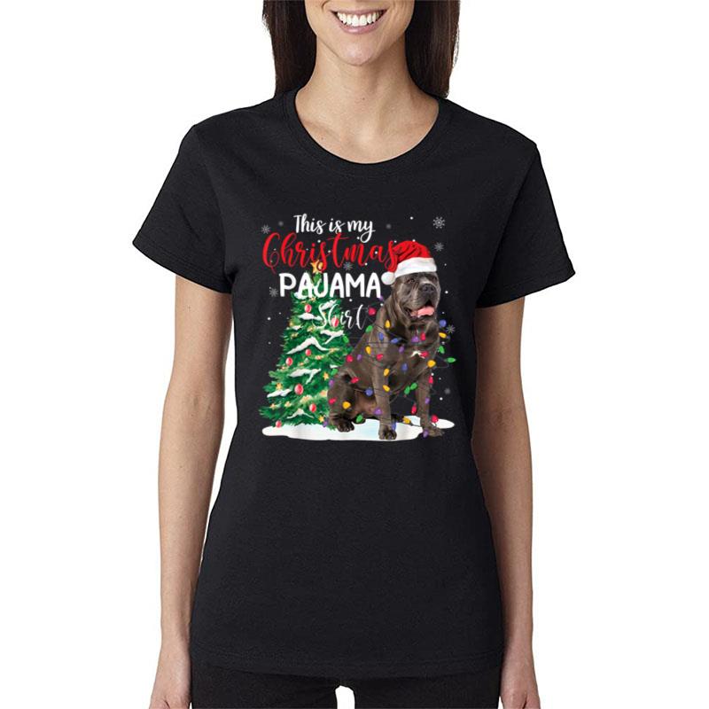 This Is My Christmas Pajama Cane Corso Dog Lover Xmas Women T-Shirt