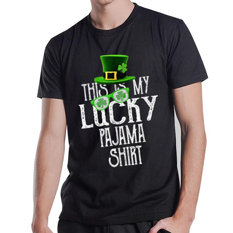 This Is My Lucky Pajama Shamrock Green Clover Boy Girl T-Shirt