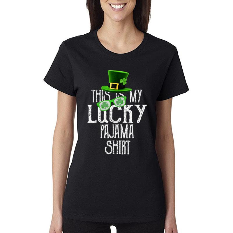 This Is My Lucky Pajama Shamrock Green Clover Boy Girl Women T-Shirt