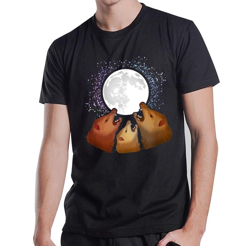 Three Opposum Moon With 3 Possums And Dead Moon Costume T-Shirt