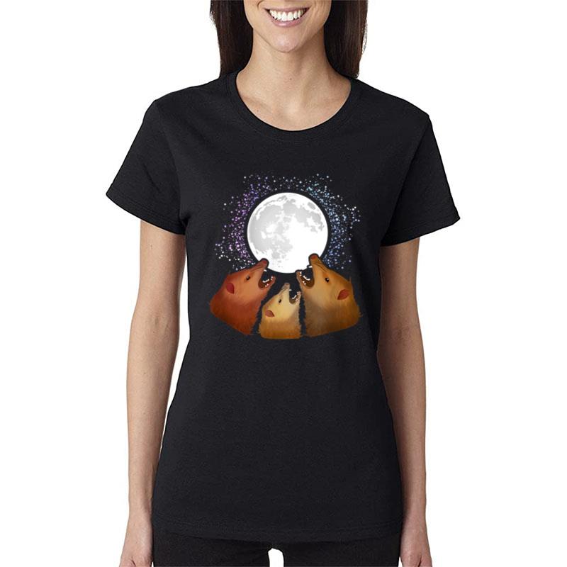 Three Opposum Moon With 3 Possums And Dead Moon Costume Women T-Shirt