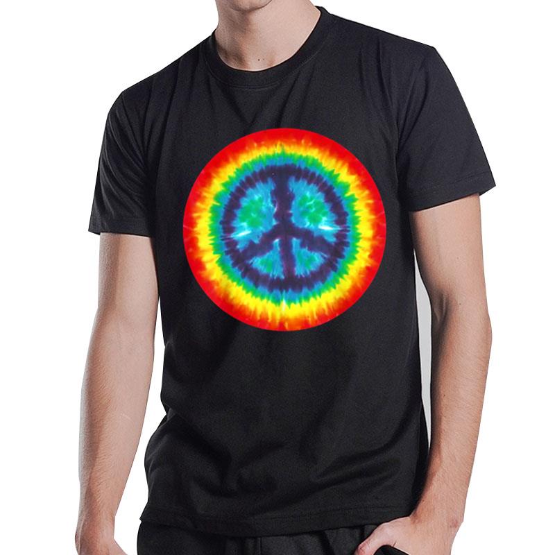 Tie Dye Peace Sign  Hippe 60's Style Lovers Women Men T-Shirt