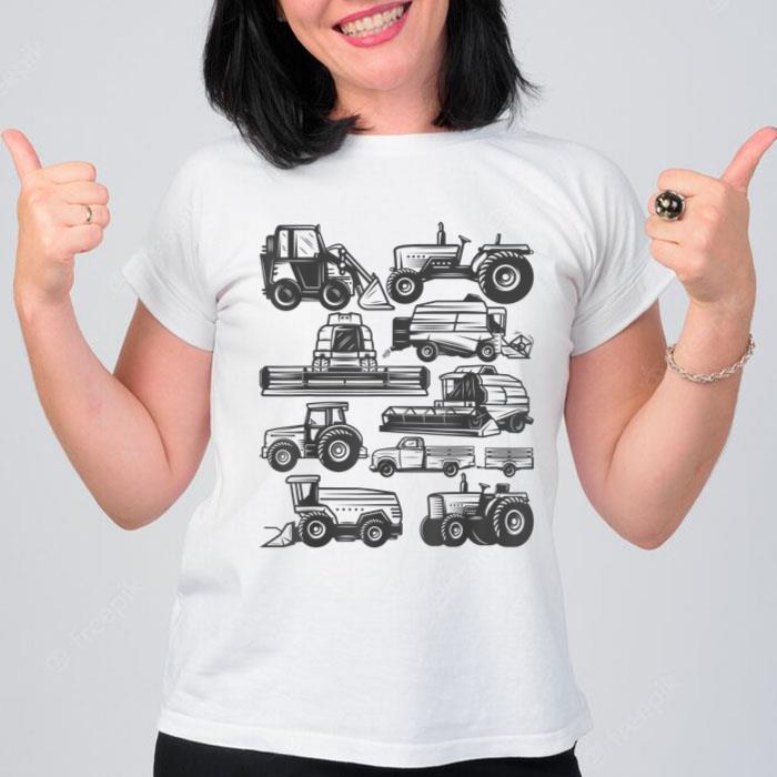 Tractor Farmer Farming Trucks Farm Boys Toddlers Girls Kids Women T-Shirt