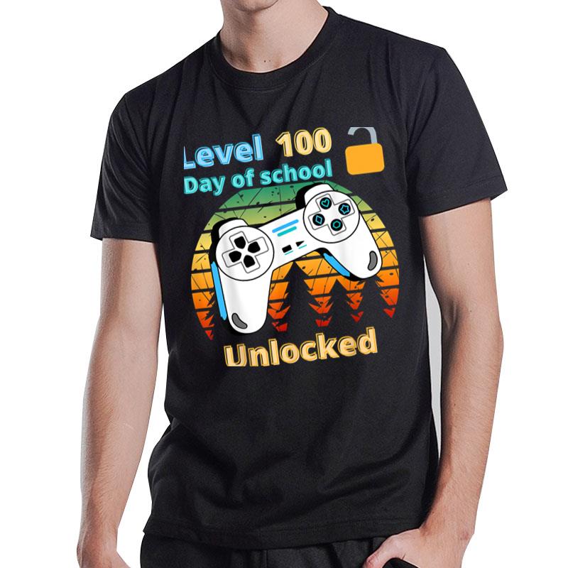 Unlocked 100 Day Of School Gaming Smarter Gamer T-Shirt