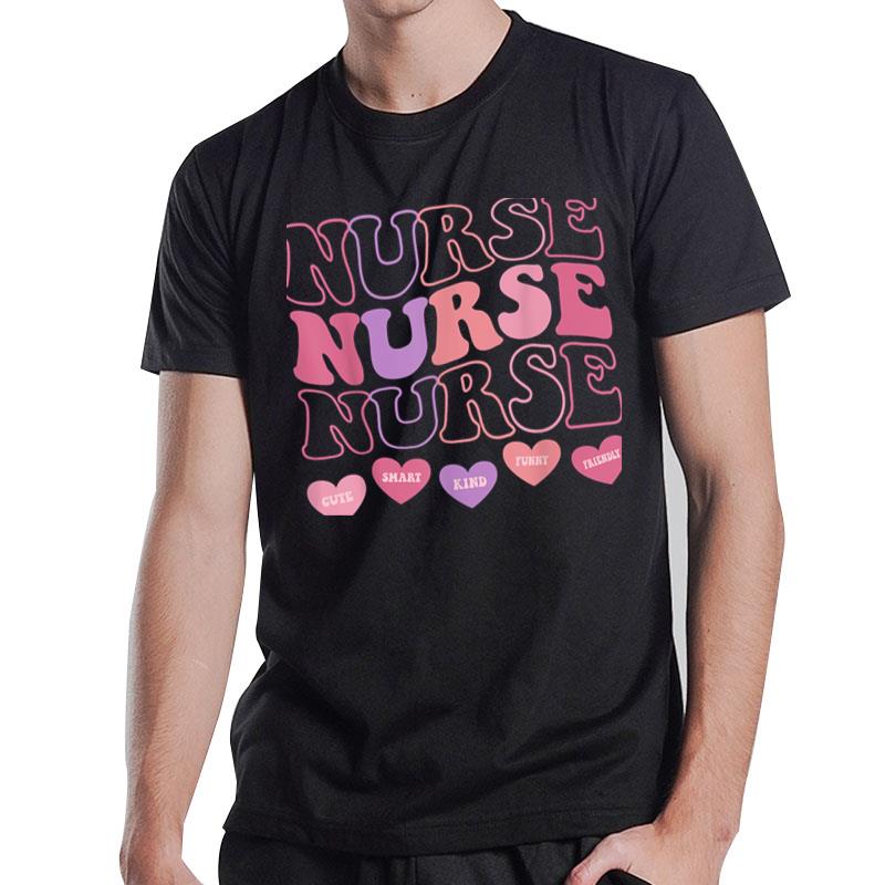 Valentine Er Icu Nicu Rn Nurses Women Retro Nursing Medical T-Shirt