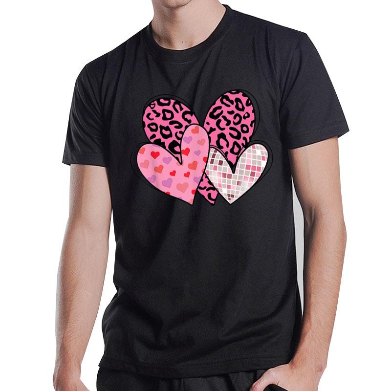 Valentine Love Heart Striped Plaid Leopard Tee T-Shirt