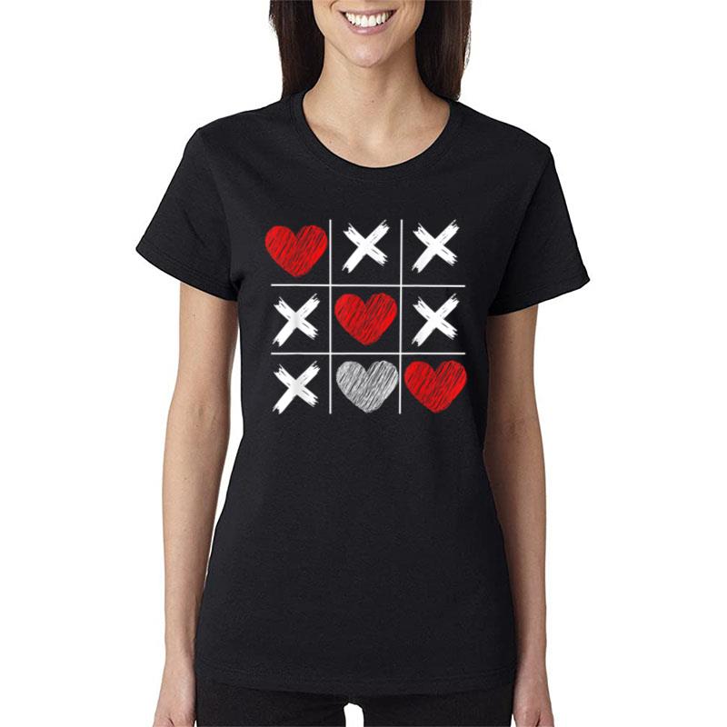 Valentine'S Day 2023 Tic Tac Toe Xo Xo Funny Valentine Game Women T-Shirt