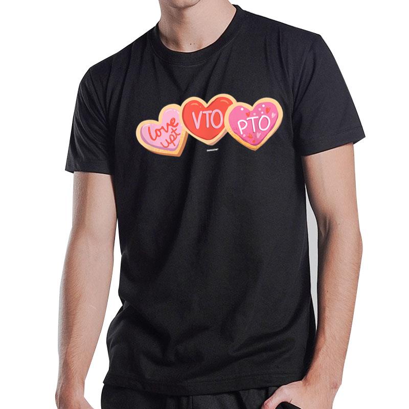 Valentines Day Coworker Swagazon Pto Vto Valentine Cookie T-Shirt