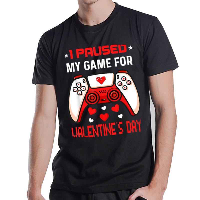 Valentines Day  Gamer Heart Funny Gaming Men T-Shirt