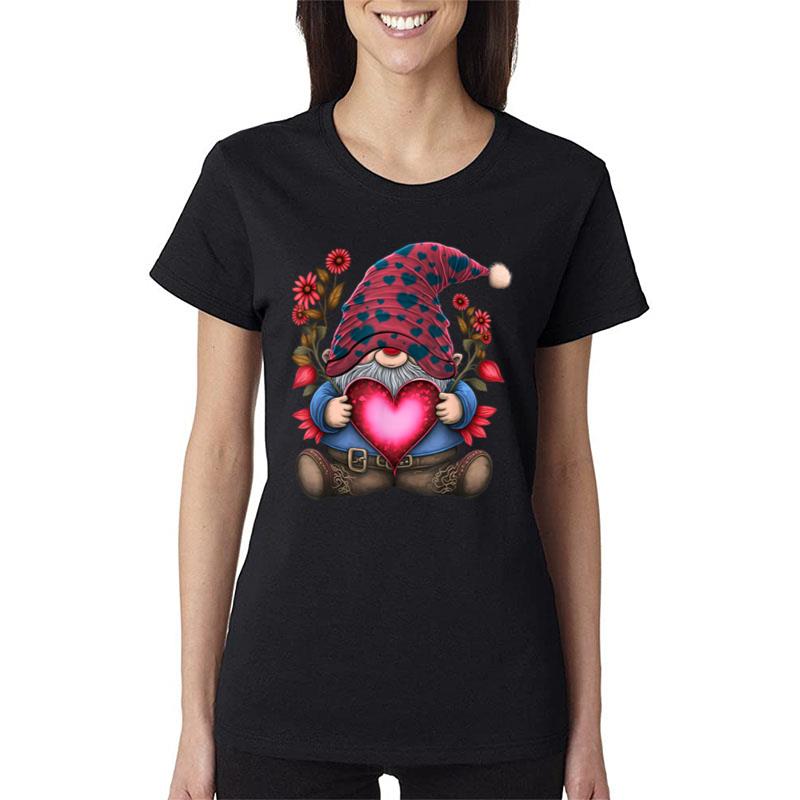 Valentines Day Gnomes Sunflower Field Tshirt Gifts For Her Women T-Shirt