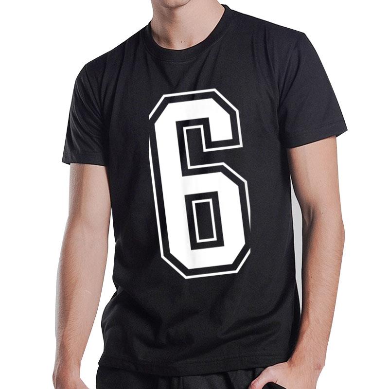 Varsity Jersey Number 6 T-Shirt