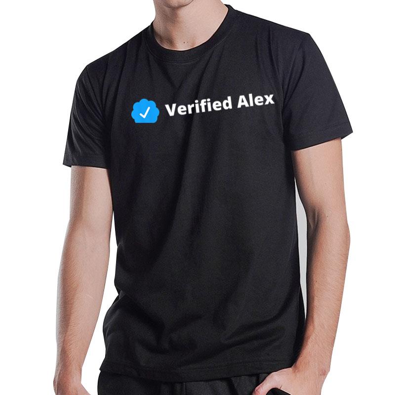 Verified Alex Blue Check Named My Name Is Alex Social T-Shirt