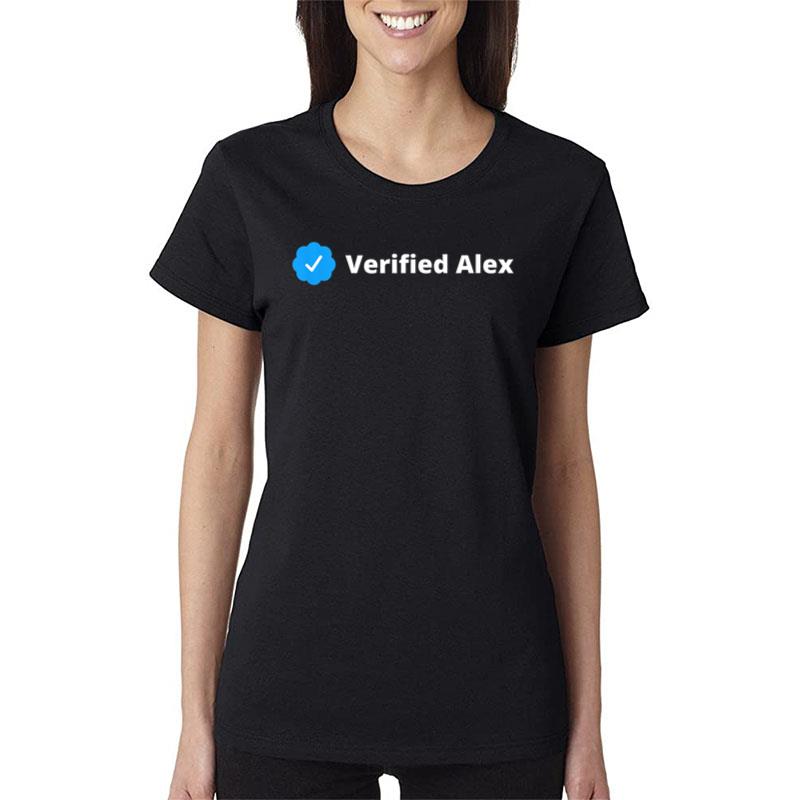 Verified Alex Blue Check Named My Name Is Alex Social Women T-Shirt