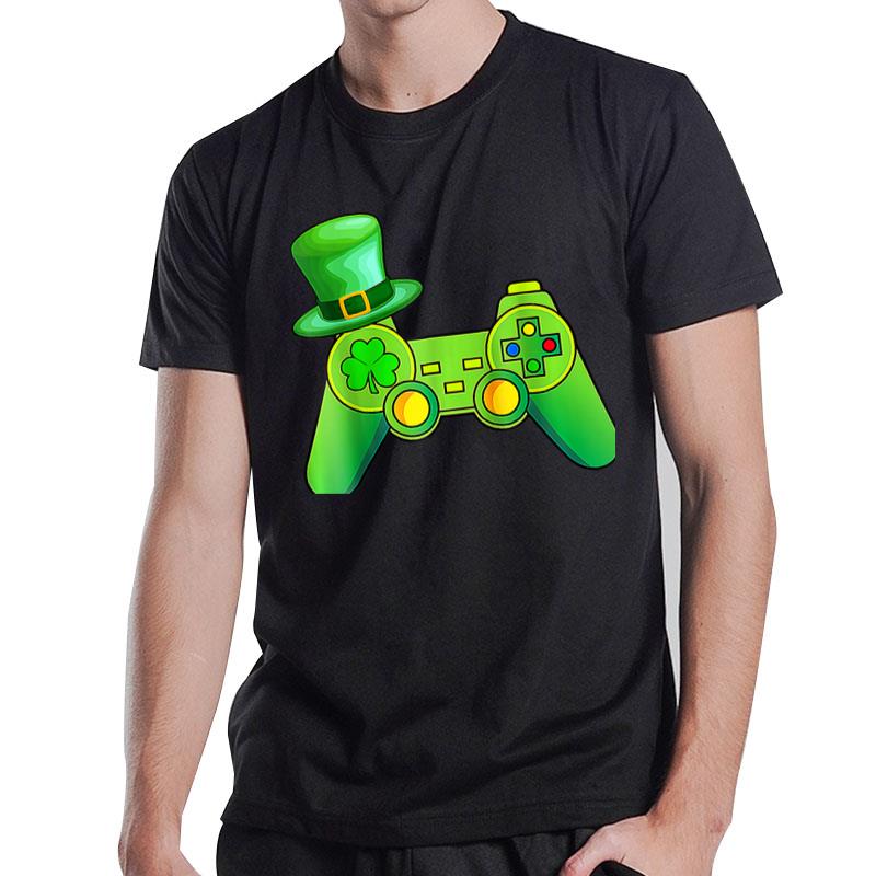 Video Game Controller Shamrock Patricks Day 2023 Gamer T-Shirt