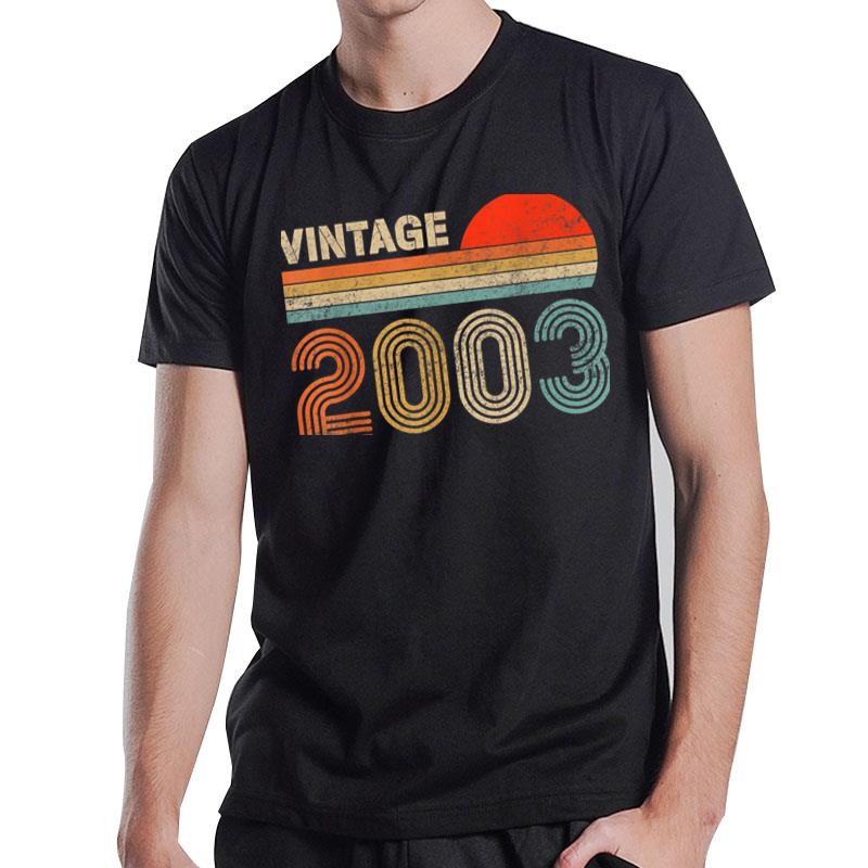 Vintage 2003 19Th Birthday Men Women 19 Years Old Gifts T-Shirt