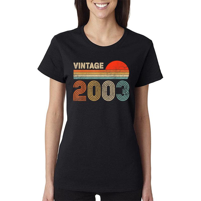 Vintage 2003 19Th Birthday Men Women 19 Years Old Gifts Women T-Shirt