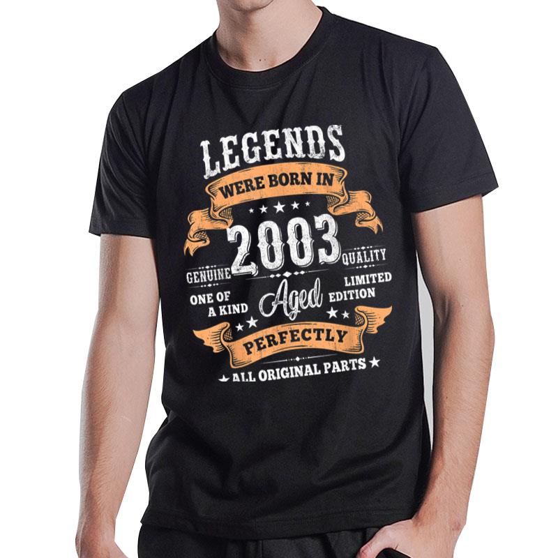 Vintage 2003 Limited Edition 20 Year Old Gifts 20Th Birthday T-Shirt