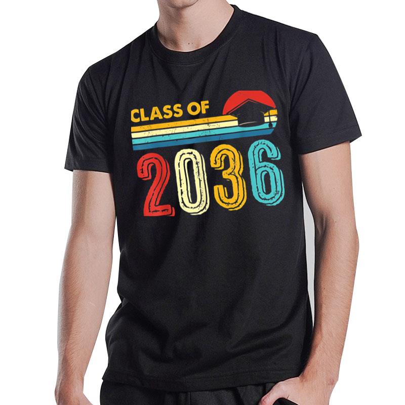 Vintage Class Of 2036 Costume First Day Of School Gift T-Shirt