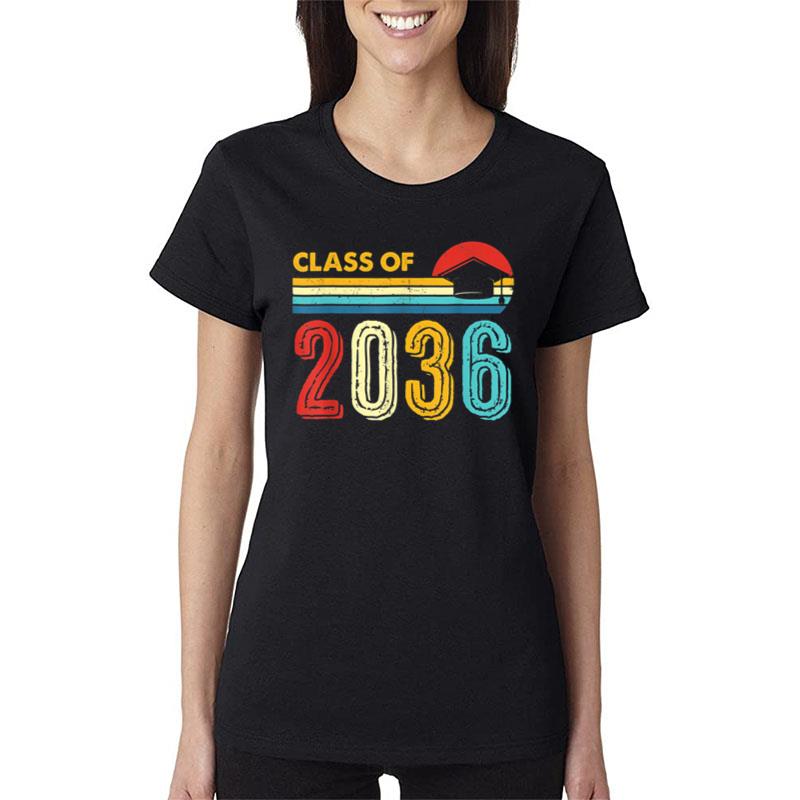 Vintage Class Of 2036 Costume First Day Of School Gift Women T-Shirt