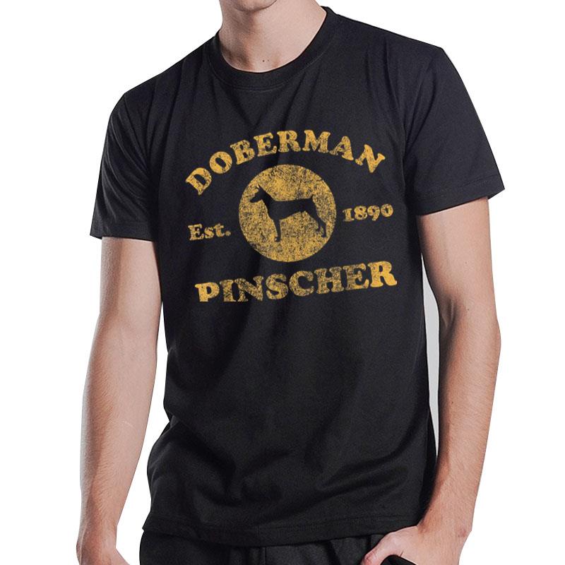 Vintage Doberman Pinscher Est. 1890 Doberman Dog Gift T-Shirt