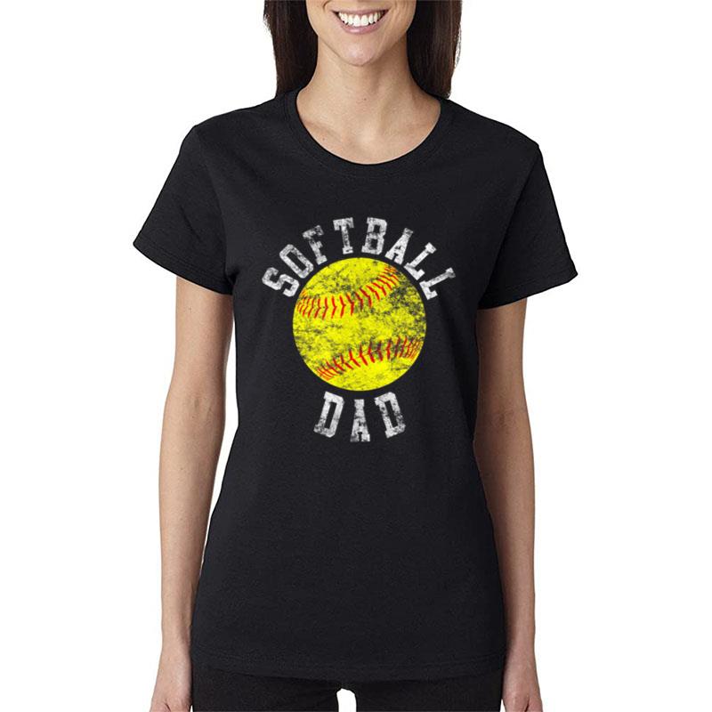 Vintage Softball Dad Women T-Shirt