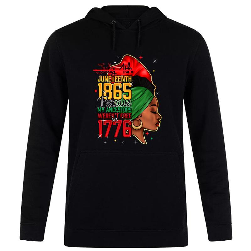 Womens Juneteenth Is My Independence Day Shirt Women Black Pride Hoodie