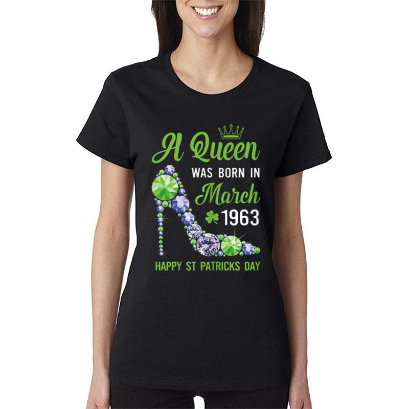 Womens March 1963 59Th Birthday Happy St Patrick'S Day Shamrock Women T-Shirt