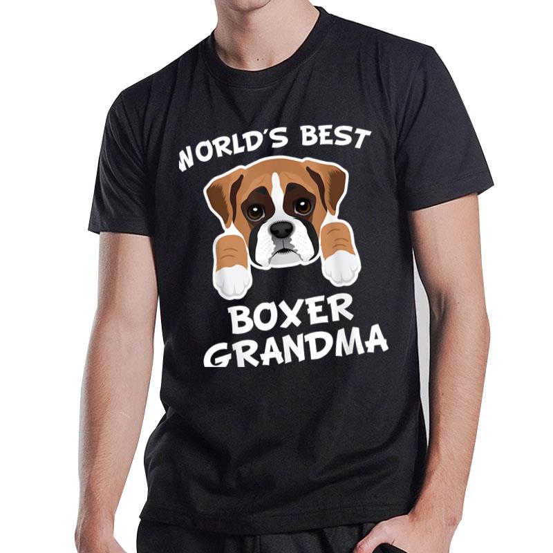 World's Best Boxer Grandma Dog Granddog T-Shirt