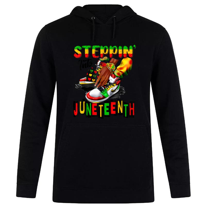 Youth Shoes Steppin' Into Juneteenth Like My Ancestors Black Hoodie